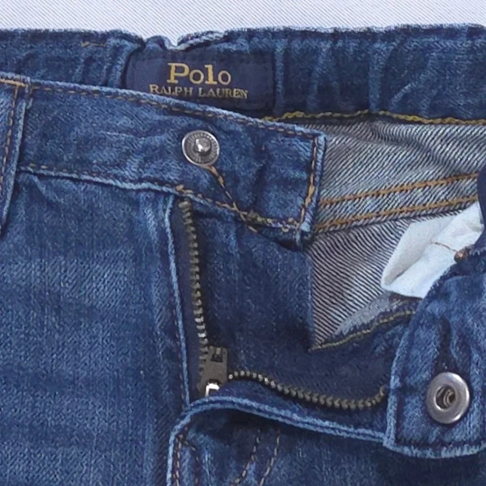 Polo Ralph Lauren Kids Sullivan Slim Distressed Jeans 6 Medium Wash Adjustable